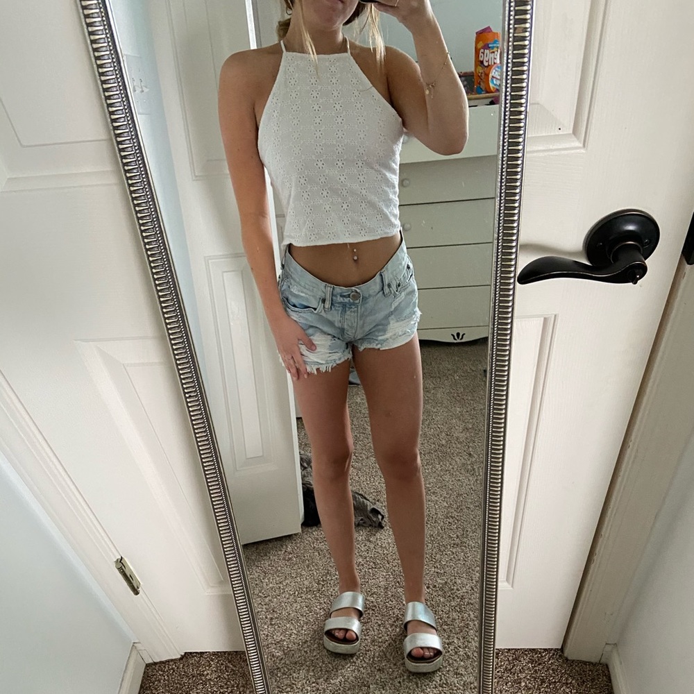 White laced Top